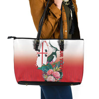 Personalized Italy Sardinia Leather Tote Bag Lapwing With Map - Wonder Print Shop