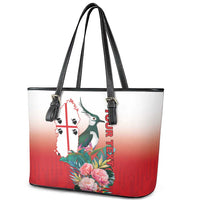 Personalized Italy Sardinia Leather Tote Bag Lapwing With Map - Wonder Print Shop