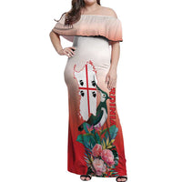 Personalized Italy Sardinia Off Shoulder Maxi Dress Lapwing With Map - Wonder Print Shop