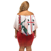 Personalized Italy Sardinia Off Shoulder Short Dress Lapwing With Map - Wonder Print Shop