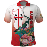 Personalized Italy Sardinia Polo Shirt Lapwing With Map - Wonder Print Shop