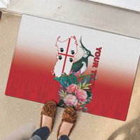 Personalized Italy Sardinia Rubber Doormat Lapwing With Map - Wonder Print Shop
