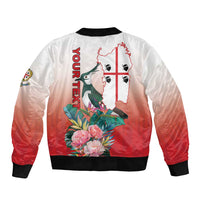 Personalized Italy Sardinia Sleeve Zip Bomber Jacket Lapwing With Map - Wonder Print Shop
