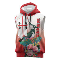 Personalized Italy Sardinia Sleeveless Hoodie Lapwing With Map - Wonder Print Shop