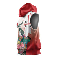 Personalized Italy Sardinia Sleeveless Hoodie Lapwing With Map - Wonder Print Shop