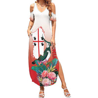 Personalized Italy Sardinia Summer Maxi Dress Lapwing With Map - Wonder Print Shop