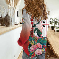 Personalized Italy Sardinia Women Casual Shirt Lapwing With Map - Wonder Print Shop