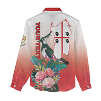 Personalized Italy Sardinia Women Casual Shirt Lapwing With Map - Wonder Print Shop