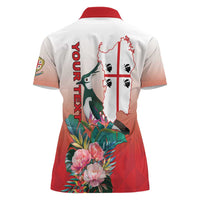 Personalized Italy Sardinia Women Polo Shirt Lapwing With Map - Wonder Print Shop