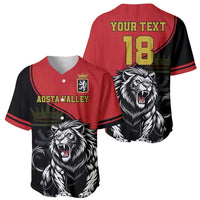 Custom Aosta Valley Baseball Jersey Lion Sporty Style - Wonder Print Shop