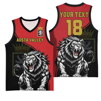 Custom Aosta Valley Basketball Jersey Lion Sporty Style - Wonder Print Shop
