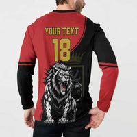 Custom Aosta Valley Button Sweatshirt Lion Sporty Style - Wonder Print Shop
