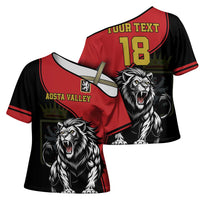 Custom Aosta Valley Cross Shoulder Shirt Lion Sporty Style - Wonder Print Shop