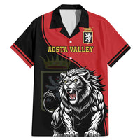 Custom Aosta Valley Family Matching Mermaid Dress and Hawaiian Shirt Lion Sporty Style - Wonder Print Shop