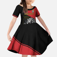 Custom Aosta Valley Family Matching Off The Shoulder Long Sleeve Dress and Hawaiian Shirt Lion Sporty Style - Wonder Print Shop