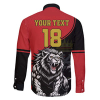 Custom Aosta Valley Family Matching Off The Shoulder Long Sleeve Dress and Hawaiian Shirt Lion Sporty Style - Wonder Print Shop