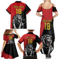 Custom Aosta Valley Family Matching Summer Maxi Dress and Hawaiian Shirt Lion Sporty Style - Wonder Print Shop