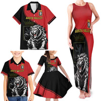 Custom Aosta Valley Family Matching Tank Maxi Dress and Hawaiian Shirt Lion Sporty Style - Wonder Print Shop