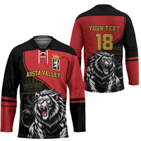 Custom Aosta Valley Hockey Jersey Lion Sporty Style - Wonder Print Shop