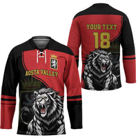 Custom Aosta Valley Hockey Jersey Lion Sporty Style - Wonder Print Shop