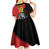 Custom Aosta Valley Kid Short Sleeve Dress Lion Sporty Style - Wonder Print Shop