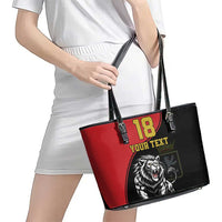 Custom Aosta Valley Leather Tote Bag Lion Sporty Style - Wonder Print Shop