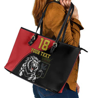 Custom Aosta Valley Leather Tote Bag Lion Sporty Style - Wonder Print Shop