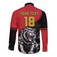 Custom Aosta Valley Long Sleeve Button Shirt Lion Sporty Style - Wonder Print Shop