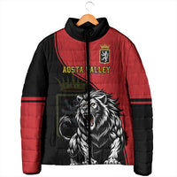Custom Aosta Valley Padded Jacket Lion Sporty Style - Wonder Print Shop