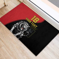 Custom Aosta Valley Rubber Doormat Lion Sporty Style - Wonder Print Shop