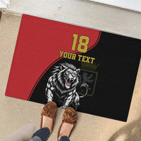 Custom Aosta Valley Rubber Doormat Lion Sporty Style - Wonder Print Shop