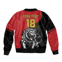 Custom Aosta Valley Sleeve Zip Bomber Jacket Lion Sporty Style - Wonder Print Shop