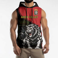 Custom Aosta Valley Sleeveless Hoodie Lion Sporty Style - Wonder Print Shop