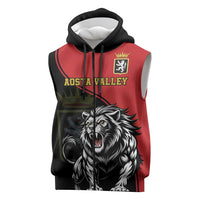 Custom Aosta Valley Sleeveless Zip Hoodie Lion Sporty Style - Wonder Print Shop