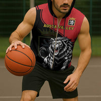 Custom Aosta Valley Sleeveless Zip Hoodie Lion Sporty Style - Wonder Print Shop