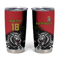 Custom Aosta Valley Tumbler Cup Lion Sporty Style - Wonder Print Shop