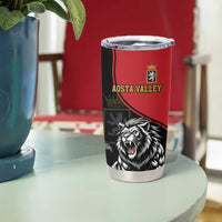 Custom Aosta Valley Tumbler Cup Lion Sporty Style - Wonder Print Shop