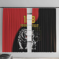Custom Aosta Valley Window Curtain Lion Sporty Style - Wonder Print Shop