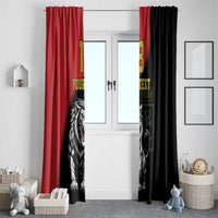 Custom Aosta Valley Window Curtain Lion Sporty Style - Wonder Print Shop