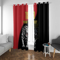 Custom Aosta Valley Window Curtain Lion Sporty Style - Wonder Print Shop