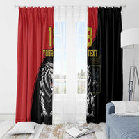Custom Aosta Valley Window Curtain Lion Sporty Style - Wonder Print Shop