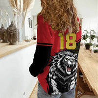 Custom Aosta Valley Women Casual Shirt Lion Sporty Style - Wonder Print Shop