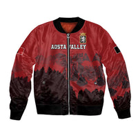Custom Aosta Valley Bomber Jacket Mont Blanc Sporty Style - Wonder Print Shop