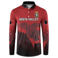Custom Aosta Valley Button Sweatshirt Mont Blanc Sporty Style - Wonder Print Shop