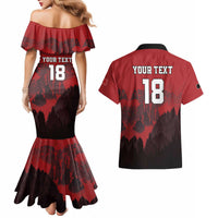 Custom Aosta Valley Couples Matching Mermaid Dress and Hawaiian Shirt Mont Blanc Sporty Style - Wonder Print Shop