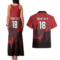 Custom Aosta Valley Couples Matching Tank Maxi Dress and Hawaiian Shirt Mont Blanc Sporty Style - Wonder Print Shop