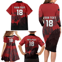 Custom Aosta Valley Family Matching Long Sleeve Bodycon Dress and Hawaiian Shirt Mont Blanc Sporty Style - Wonder Print Shop