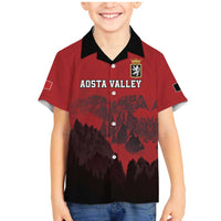 Custom Aosta Valley Family Matching Mermaid Dress and Hawaiian Shirt Mont Blanc Sporty Style - Wonder Print Shop