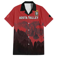 Custom Aosta Valley Family Matching Off The Shoulder Long Sleeve Dress and Hawaiian Shirt Mont Blanc Sporty Style - Wonder Print Shop