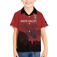 Custom Aosta Valley Family Matching Short Sleeve Bodycon Dress and Hawaiian Shirt Mont Blanc Sporty Style - Wonder Print Shop
